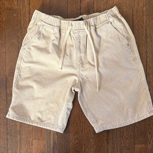 Men's Casual Cream Shorts with Drawstring